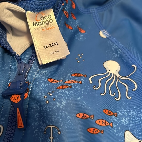 Coco Mango 18-24 M rash guard suit. EUC - Picture 4 of 5